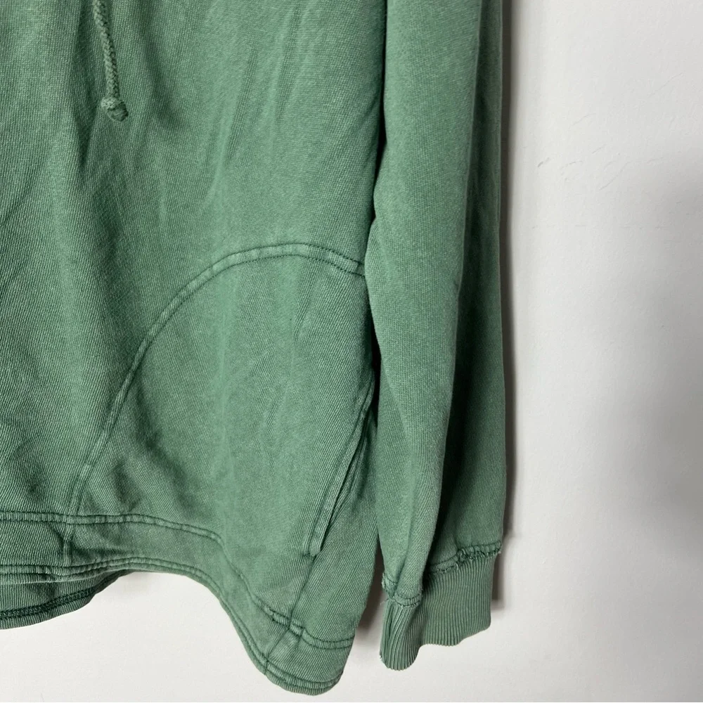 Aerie American Eagle Oversized Hoodie Sweatshirt Henley Button Up Hood Green *S - Picture 9 of 15